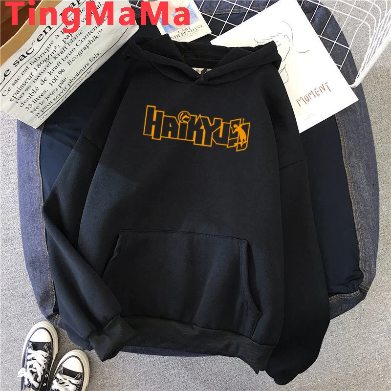 

Volleyball Haikyuu Nekoma Karasuno hoodies female printed Oversized Korea graphic female clothing hip hop grunge