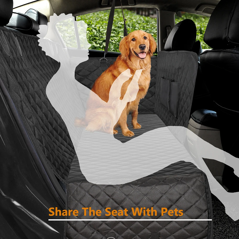 

Dog Car Seat Cover 100% Waterproof Dog Seat Cover With Side Flaps Pet Seat Cover For Back Black Convertible Hammock Carrier Seat