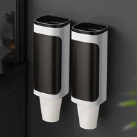disposable paper cups dispenser plastic cup holder for water dispenser wall mounted automatic cup storage rack cups container