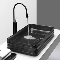 black art basin rectangular sink toilet sink washing hand basin ceramic wash basin sinks bathroom washbasin black vessel sinks