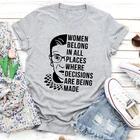Женская футболка из всех мест, модная женская футболка, Повседневная летняя футболка с коротким рукавом и графическим изображением феминизма