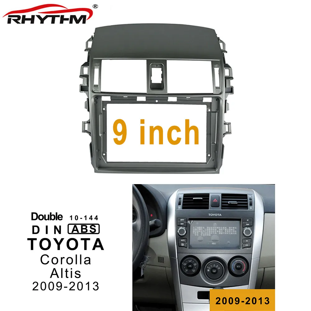 9-дюймовая 2din Автомобильная магнитола Fascia Для TOYOTA Corolla Altis 2009-2013 двойная Din рамка