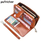 Лидер продаж, Женский кошелек с несколькими отделениями, высококачественный клатч с ремешком на руку, Женский кошелек с держателем для карт, кожаные женские длинные кошельки
