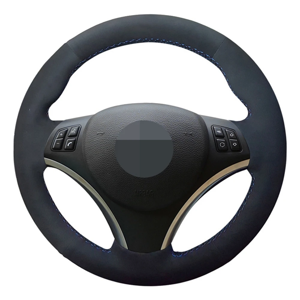 DIY ручной работы черная замша чехол рулевого колеса автомобиля для BMW M Sport 3 серии