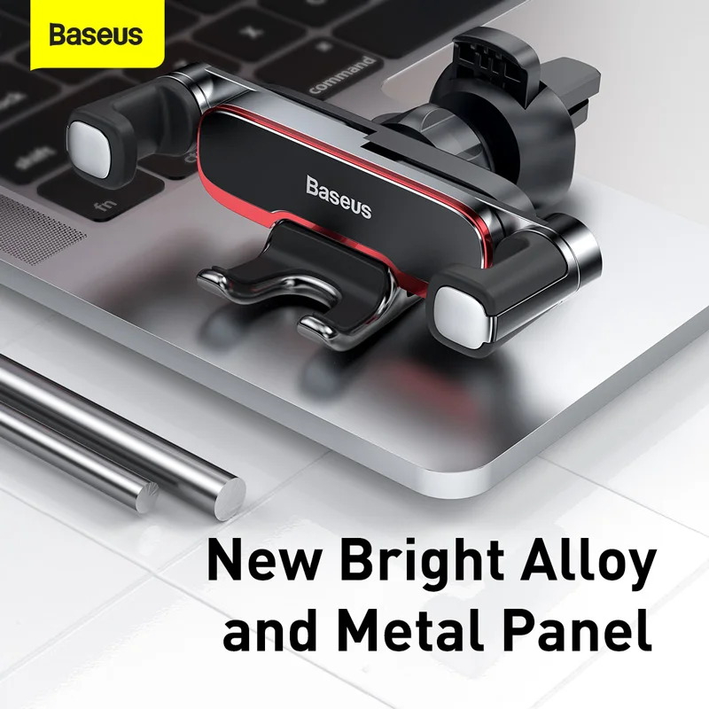 baseus horizontal gravity car holder for phone air vent mount stand auto car mobil support for iphone 1211xsxr xiaomi samsung free global shipping