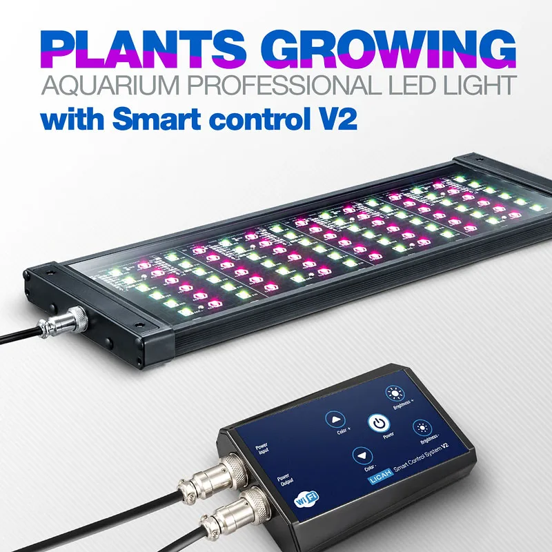 LICAH свежая вода аквариумное растение светодиодный светильник LDP-500 - Цвет: with Timer V2