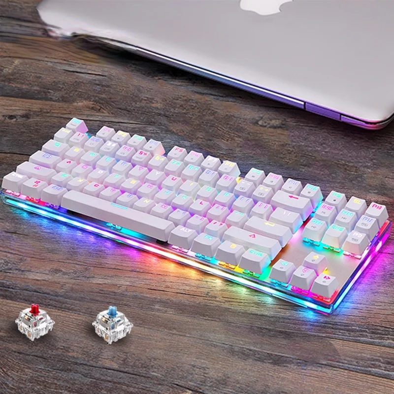 

Original Motospeed K87S Gaming Mechanical Keyboard USB Wired 87 keys with RGB Backlight Red/Blue Switch for PC Computer Gamer