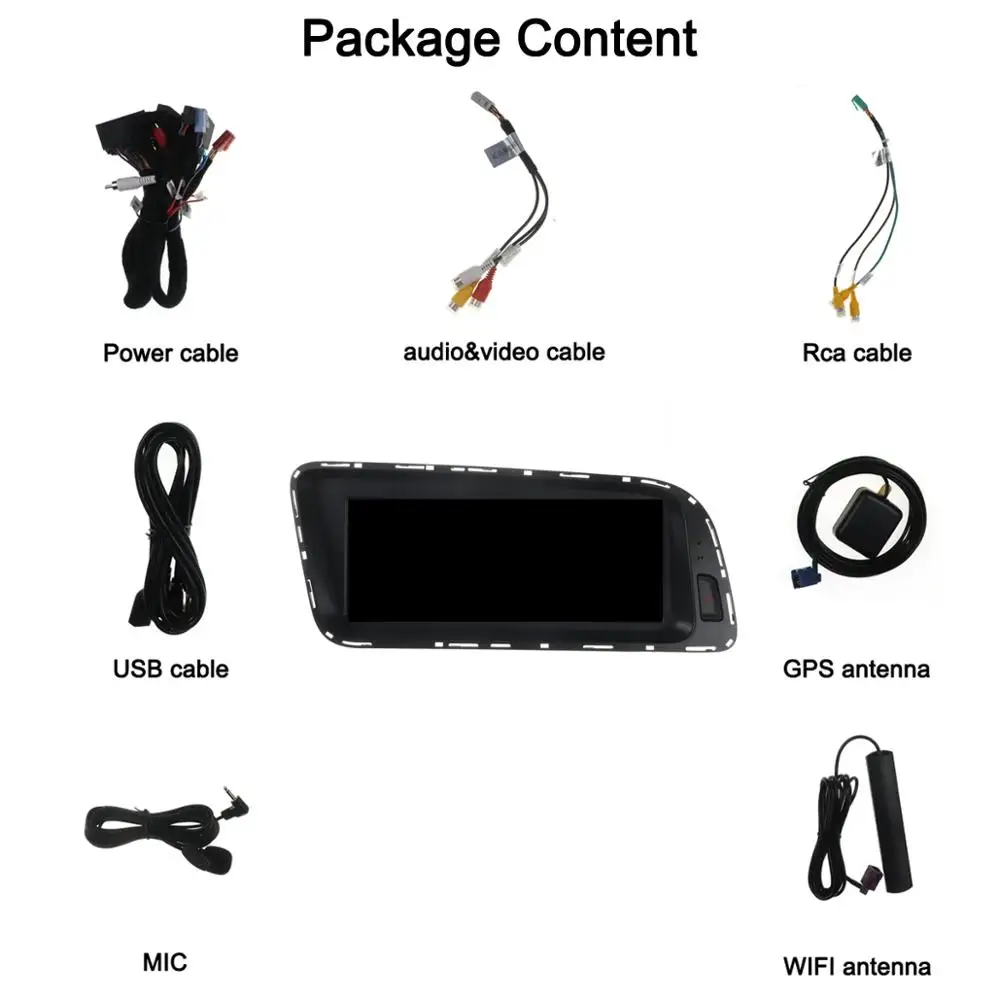 Billig Android 10 8GB RAM 128 Für Audi Q5 2009-2015 Auto GPS Navigation Multimedia Player Auto Stereo Auto Radio Kopf Einheit Band Recorder