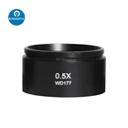 Вспомогательный объектив микроскопа WD165 0.5X 0.7X 1X 2.0X, объектив с изображением ассищенных предметов для тринокулярного стерео микроскопа, стеклянный объектив Барлоу