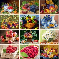 fruit diy 5d diamond painting cross stitch full round drill diamond embroidery mosaic landscape home decoration holiday gift