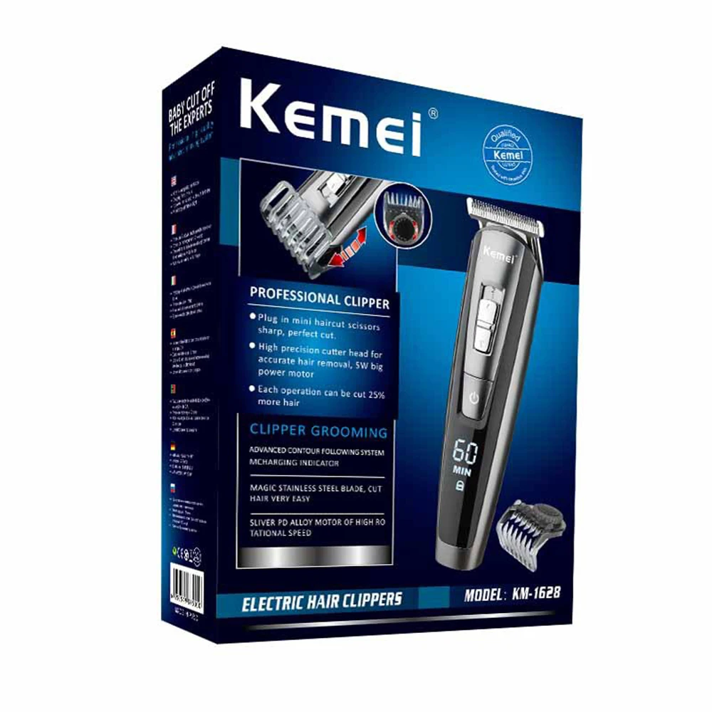 WEIDZ Профессиональный цифровой триммер для волос перезаряжаемая электрическая