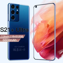 New Arrvial Galay S21+ Ultra 5G 7.3 Inch Smartphone 6800mAh 24MP+48MP 12GB+512GB Unlock Mobile Phones Global Version