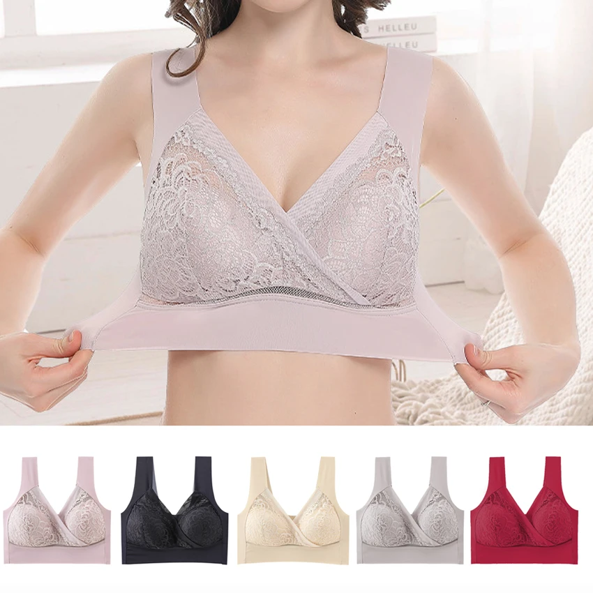 

Lace Flower Bras Women Tank Bralette Sexy Push Up Lingerie Plus Size Bra Wire Free Cropped Top Seamless Underwear Tube Tops