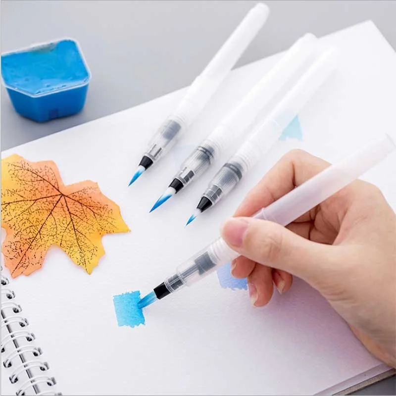 

Refillable Painting brush Watercolor brush Water Tank Calligraphy Brush art marker pen water color for Beginner Drawing Supplies