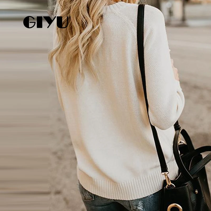 GIYU осенний свитер с круглым вырезом в стиле пэчворк толстовка рисунком сердца и