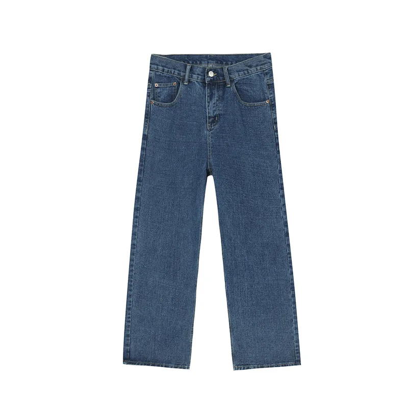 

Brand New 2020 Spring Autumn Jeans Men Loose Fit Blue Grey Denim Pants Male High Quality Casual Denim Trousers Wide Leg Jeans