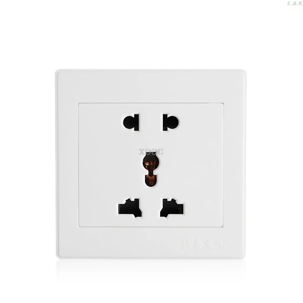 Универсальная электрическая розетка переменного тока с 5 отверстиями панель