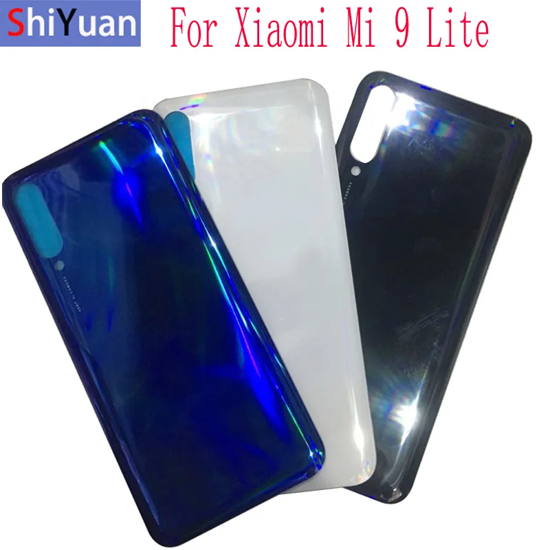 Задняя крышка корпуса для Xiaomi 9 Lite Mi чехол аккумулятора замена гладкой кожи с