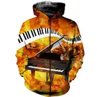 МужскаяЖенская толстовка с капюшоном PLstar Cosmos, Длинная толстовка с 3D пианино, стиль музыкальных инструментов на осень-зиму-10