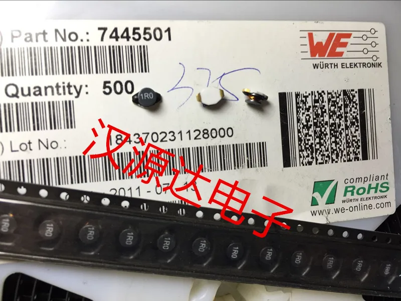 7445501 WE PD4 S DO1608 1R0 1UH 2.9A gold pin SMD Силовые индукторы|Индукторы| |