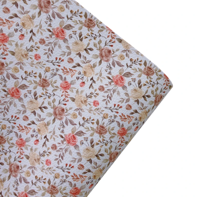 Новинка Радуга 30 х2 2 см/А4 бежевые розы ветки трава искусственная кожа для