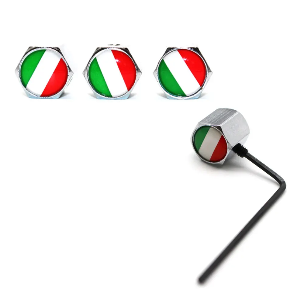 DSYCAR 5 шт./компл. цинковый сплав Анти кражи государственный флаг Италии крышка на