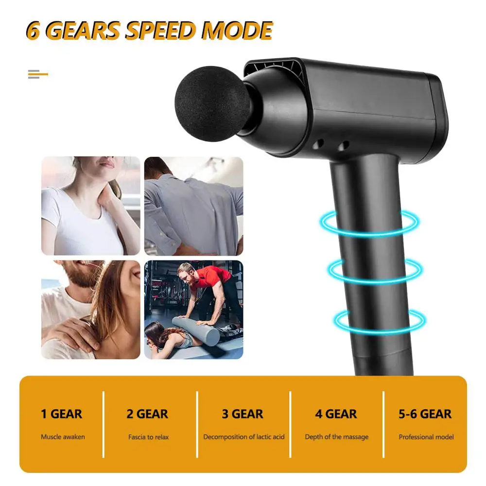 Массажный пистолет ручной массажер для боли в мышцах и жесткости Электрический