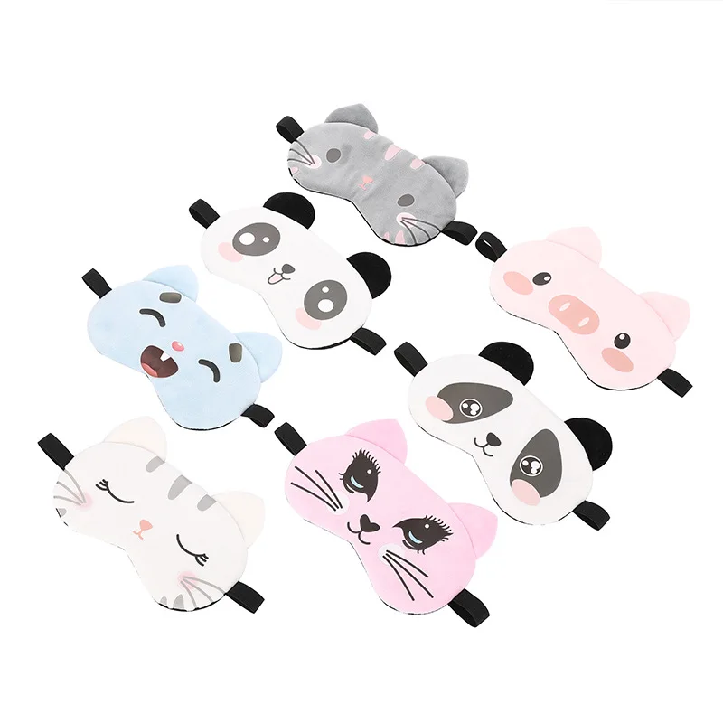 

Plush Sleeping Eye Cute Mask Sleep Night Dream Cover Panda Sort Bandage Blindfold For Women Men Nap Travel Relax Eyepatches