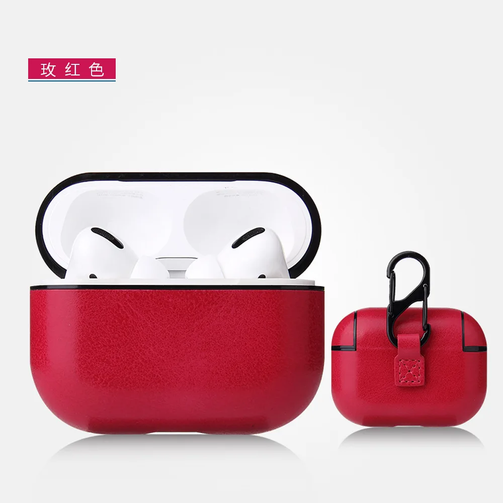 Для Airpods pro Bluetooth беспроводная гарнитура бизнес из искусственной кожи коробка для наушников AirPods 3 Зарядный чехол корпус чехол для гарнитуры чехол
