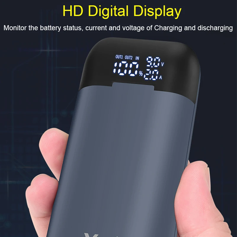 18650 Коробка для зарядки аккумуляторов QC3.0 PD 18 Вт Быстрая зарядка сделай сам Корпус