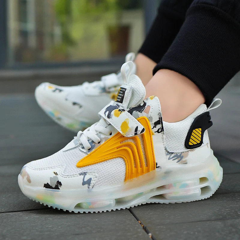 JIEMIAO 2021 New Fashion Kids Sport Shoes Comfortable Boys Running Sneakers Breathable Non-slip Children Casual Shoes Light Soft