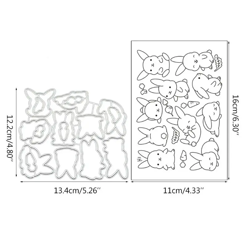 

Bunny Metal Cutting Dies Stencils for DIY Scrapbooking Paper Card Embossing 87HB