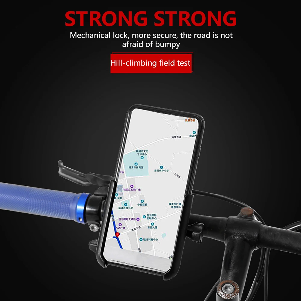 

Bike Phone Holder Anti Shake Rotation 360 Degree Universal Bicycle Phone Clamp for Road Bike MTB Scooter Motorcycle