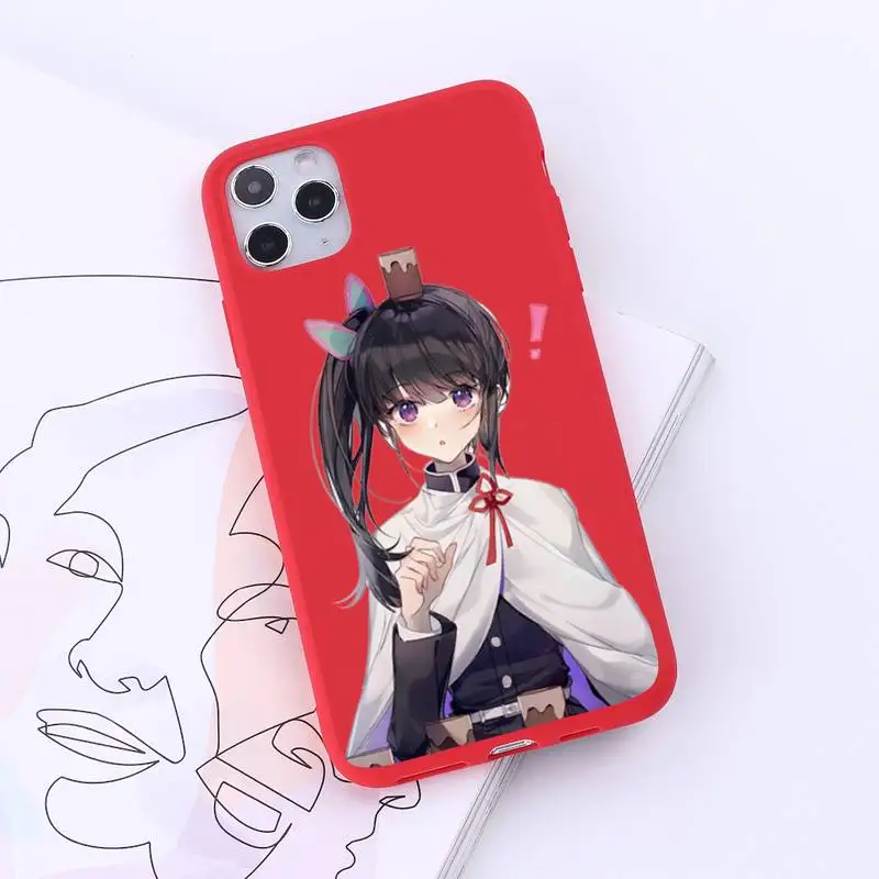 

Anime cartoon design Demon Slayer Phone Case Candy Color for iPhone 6 7 8 11 12 s mini pro X XS XR MAX Plus