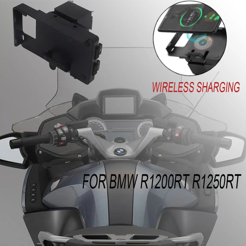 

Motorcycle Wireless Charging Phone Navigation Bracket Phone Holder USB Charging Mount Stand For BMW R1200RT R1250RT 2014-2019