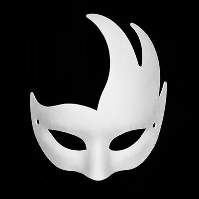 30 штук пустых белых бумажных масок для маскарада, рукоделия, вечеринки Mardi Gras, одноцветная маска, подходящая для рисования, косплея, дня рождения, свадебного костюма.