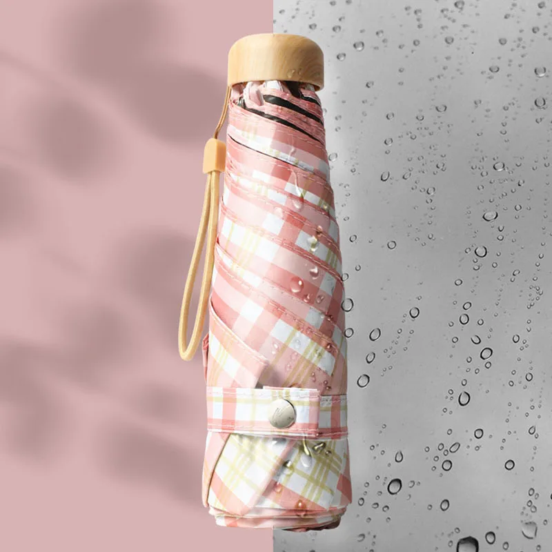 

6 Ribs Mini Umbrellas For Men And Women Ultralight Anti-UV Protection 5 Folding Pocket Umbrella Portable Rain Children Umbrella
