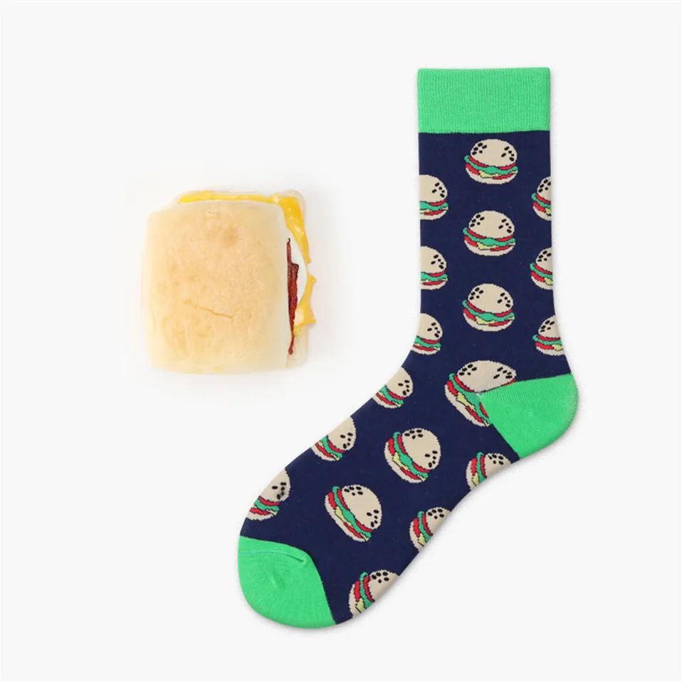 

Unisex Fashion Art Men Sock 3D Print Fruit Happy Socks Avocado Apple Cherry Crew Men Funny Meias Cotton Harajuku Soft Socks