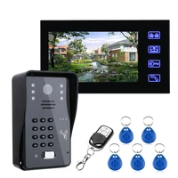 7inch video door phone intercom doorbell with rfid password ir night 1000tv line camera access control system