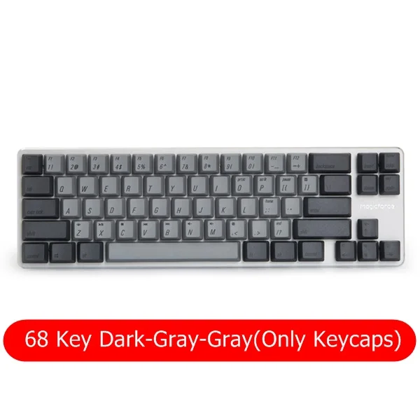 Коричневый MAGICFORCE PBT Two-Color Moulding 108 Key Mechanical Keyboard Keycaps For Mechanical Keyboard Cute Mixed Color PBT Keycaps - Цвет: Коричневый