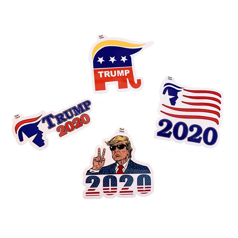 Черная наклейка на бампер с Дональдом Трампом 2020 4 шт. блокнот изображением