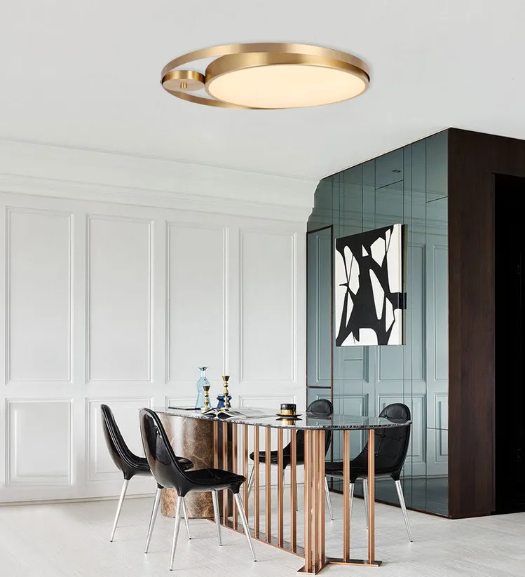 Светильник Потолочный медный ультратонкий для гостиной спальни столовой |