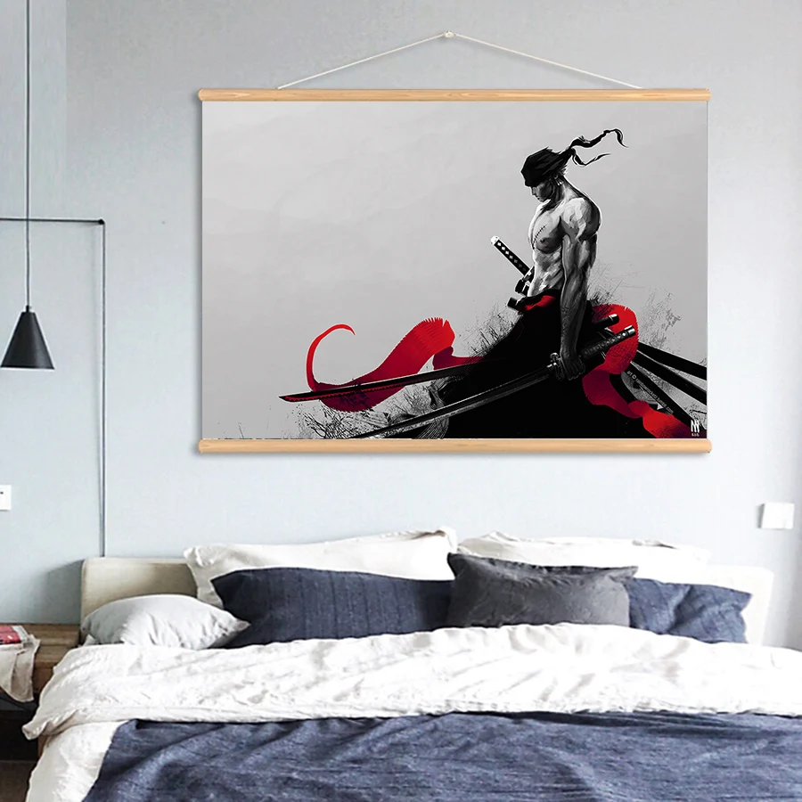 Японская самурайская живопись маслом на холсте современные настенные картины
