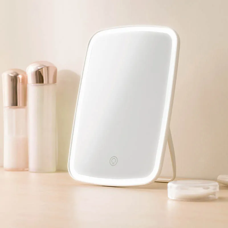 makeup mirror Новинка,, xiaomi Mijia, интеллектуальное портативное зеркало для макияжа, настольный светодиодный светильник, портативный складной светильник, зеркало для общежития, Настольный - Цвет: makeup mirror