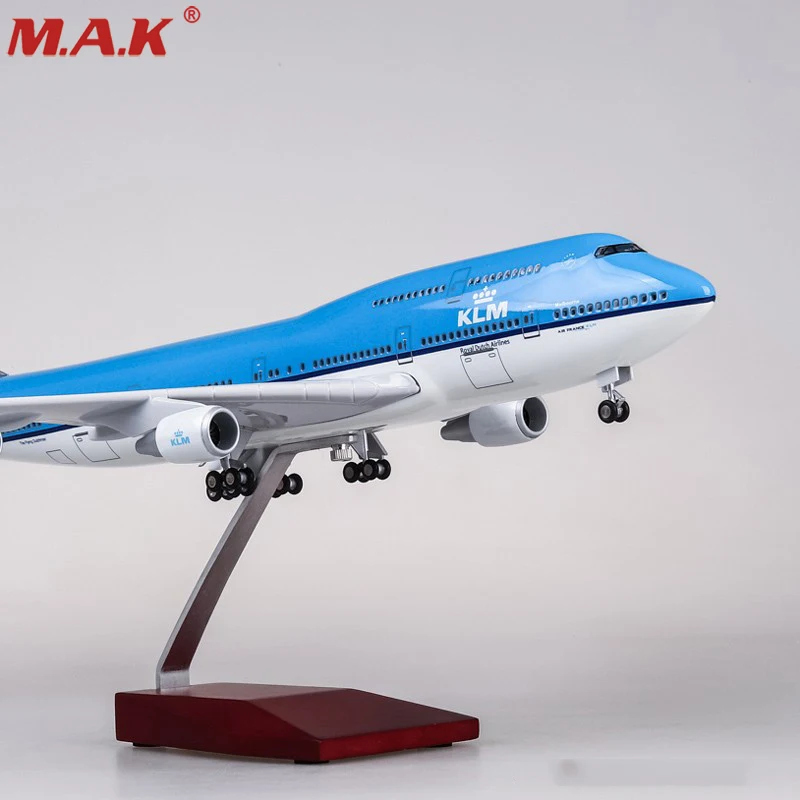 

In Stock 1/157 Scale Aircraft Model B747 Civil Airliner KLM Royal Dutch Airlines Airplane Model With LED Light Toys Collectible