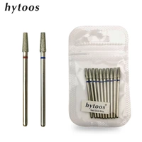 hytoos 10pcspack 39mm tapered diamond cuticle bit 332 nail drill bits manicure drills nails accessories tools