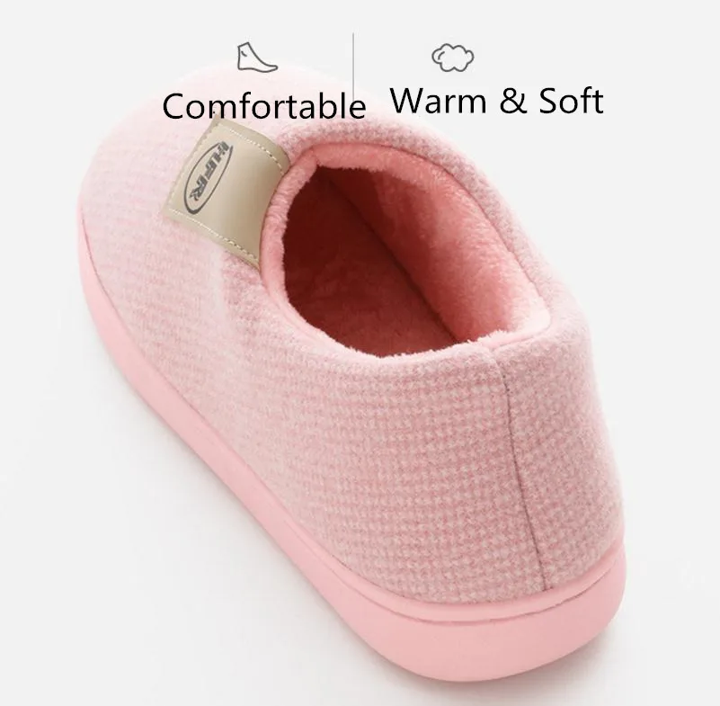 Winter Warm Shoes Woman Men Indoor Slippers Soft Plush Lovers Home Floor Slipper Anti-slip Ladies Bedroom Slides SH08212