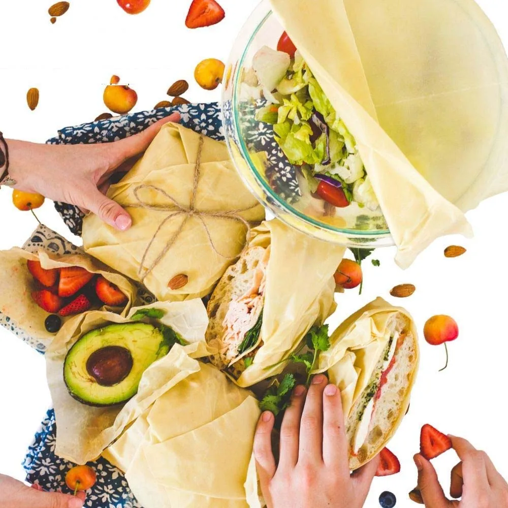 Многоразовая пищевая обертка для пчелиного воска 33x100 см|Целлофановые и