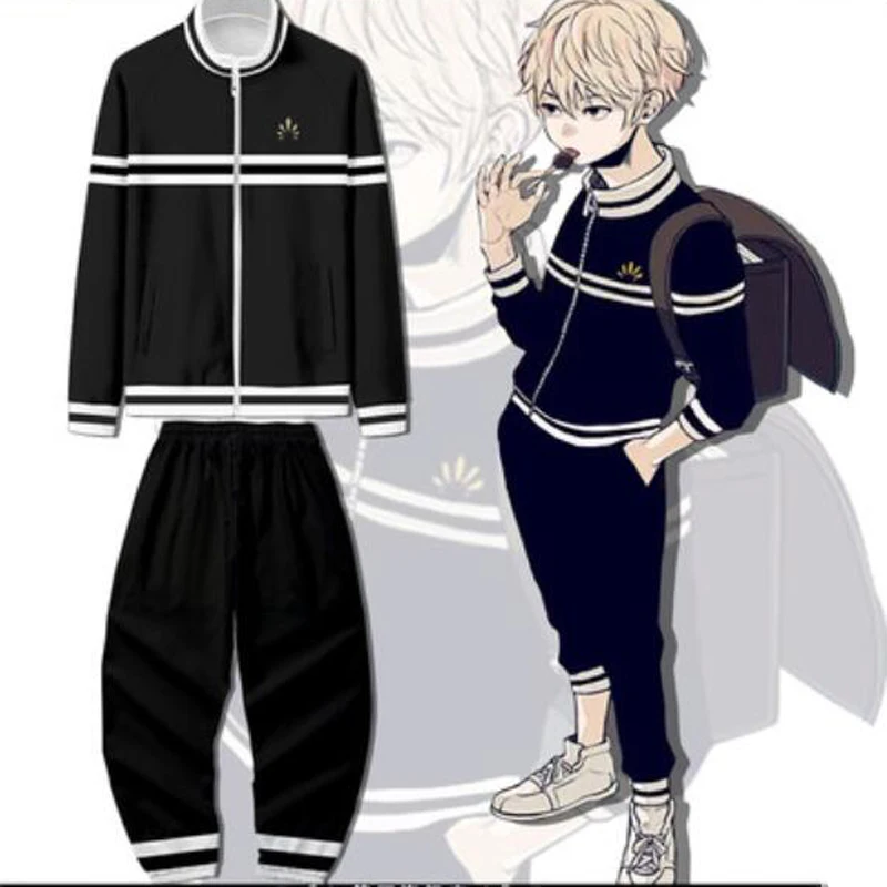 

Japanese Manga Tokyo Avenger Matsuno Chifuyu Cosplay Costume 3D Print Stand Collar Zipper Jacket+Pants 2pcs Set Casual Tracksuit