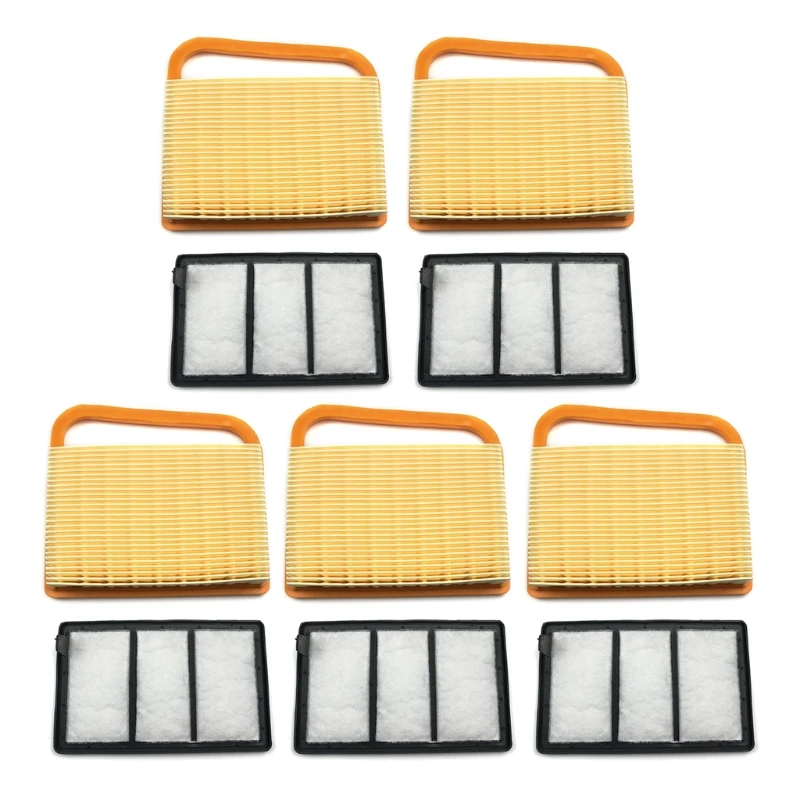 

B2RA Replace Air Filter + Pre Filter with Spark Plug Fit for BR320 TS410 TS420 Lawn Mower Replace 4238-140-1800 4238 140 4401
